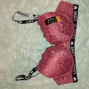 Lukasi Love-Lace Underwire Bra, 36D Dusty Rose